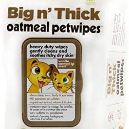 Petkin Pet Wipes Big ‘n Thick Extra Large Oatmeal Pet Wipes Cleans Face, Ears