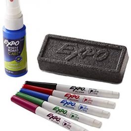 EXPO 1884310 Low-Odor Dry Erase Set, Ultra Fine Tip, Assorted Colors, 7-Piece