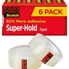 Tape 6 Rolls 50% More Adhesive 3/4 x1000 Inches Boxed (700K6)