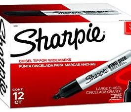 Sharpie King Size Permanent Markers Work & Industrial Use 12Count