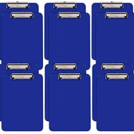 Blue Plastic Clipboards 12 Pack Durable 12.5 x 9 Inch Blue Set of 12