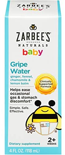 Zarbee’s Naturals Baby Gripe Water Fennel  Chamomile, Lemon Balm, 4 Ounce