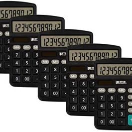 Large Desktop Calculators, 5 Pack, 12-Digit LCD Display 5 Pack