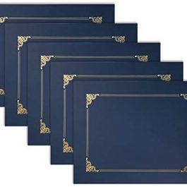 25 Pack Navy Blue Certificate Holders Diploma Holders 25 Count, Blue