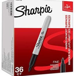 Sharpie Permanent Markers Fine Point Black 36 Count