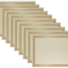 100 Sheet  Gold Foil Metallic Border 8.5 x 11 Inches