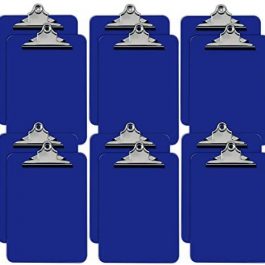 Blue Plastic Clipboards 12 Pack Durable 12.5 x 9 Inch Blue Set of 12