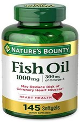 Nature’s Bounty Fish Oil, 300 mg of Omega-3, 145 Count : Health & Household