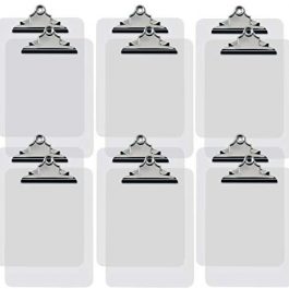 Clear Plastic Clipboards 12 Pack Durable 12.5 x 9 Inch Set of 12