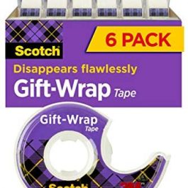 Gift Wrap Tape 6 Rolls 3/4 x 650 Inches (615-GW)