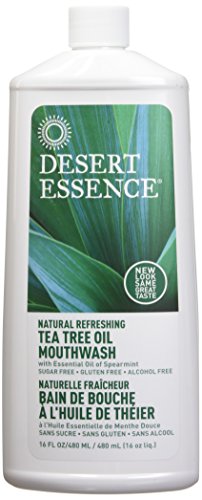 Desert Essence Tea Tree Oil Mouthwash 16 Fl Oz Pack of 2 Natural