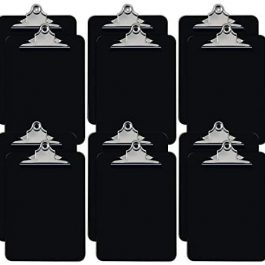 Black Plastic Clipboards 12 Pack Durable 12.5 x 9 Inch Black Set of 12