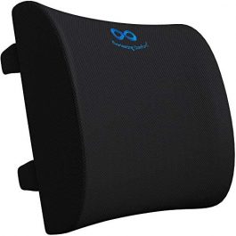 Lumbar Support Pillow for Office Desk Chair Back Cushion (Black)