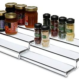 DecoBros 3 Tier Expandable Cabinet Spice Rack Step self (12.5~25 Inch)