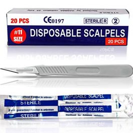 MedHelp Disposable Scalpel 11 Dermaplaning Blades Individually Box of 20