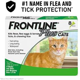 Frontline Plus Flea and Tick Treatment for Cats (8 Doses)