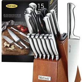 McCook MC29 Knife Sets,15 Pieces Stainless Steel  Block Sets