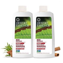 Desert Essence Natural Neem Mouthwash Cinnamint Flavor 16 Fl Ounce Pack of 2